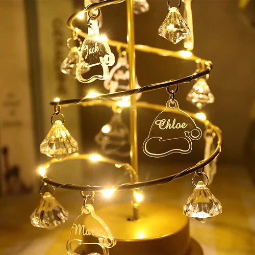 Árvore de Cristal LED - Personalizável | Minha Família Sagrada - Últimas Unidades na Promoção