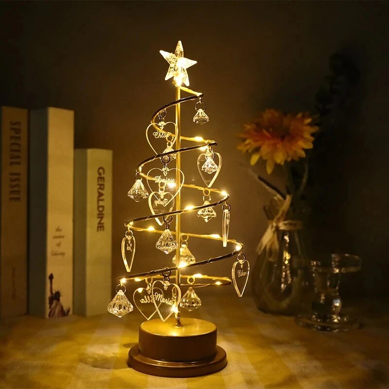 Árvore de Cristal LED - Personalizável | Minha Família Sagrada - Últimas Unidades na Promoção