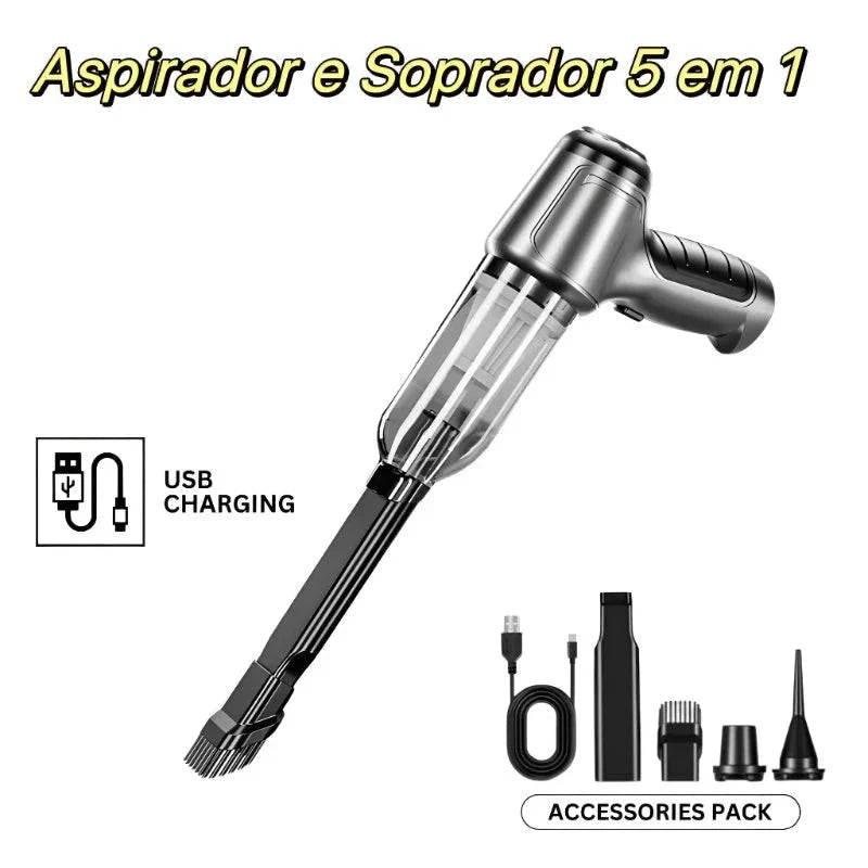 Aspirador de Pó Portátil MaxJetta + 5 BRINDES EXCLUSIVOS + FRETE GRÁTIS