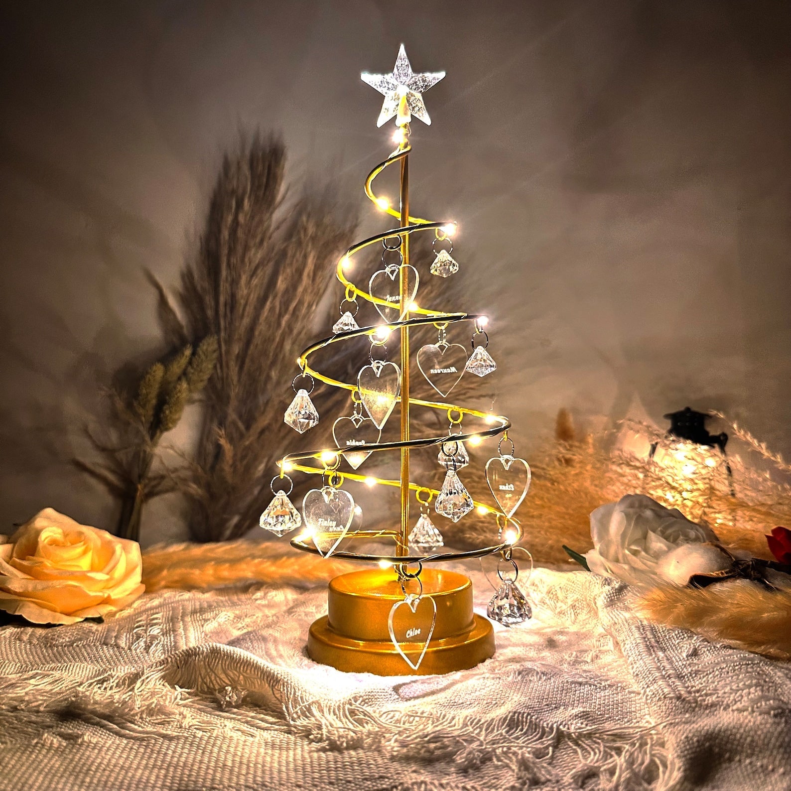 Árvore de Cristal LED - Personalizável | Minha Família Sagrada - Últimas Unidades na Promoção