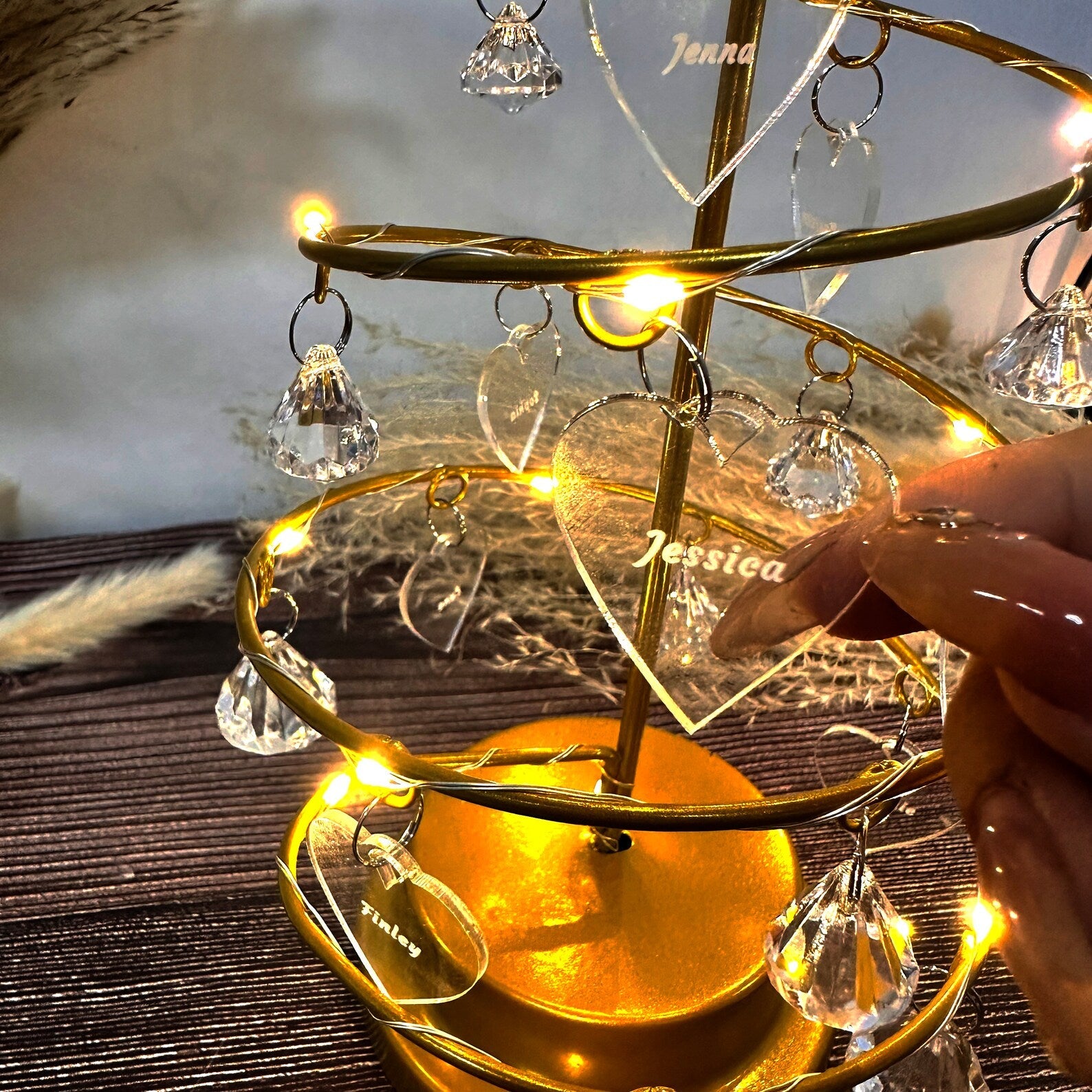 Árvore de Cristal LED - Personalizável | Minha Família Sagrada - Últimas Unidades na Promoção