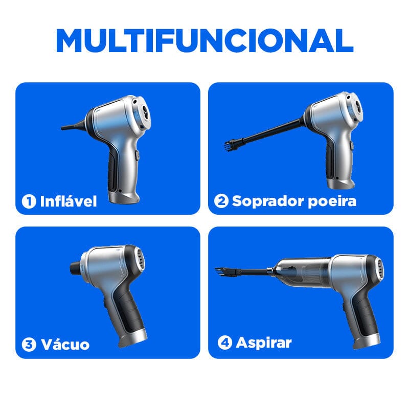 Aspirador de Pó Portátil MaxJetta + 5 BRINDES EXCLUSIVOS + FRETE GRÁTIS