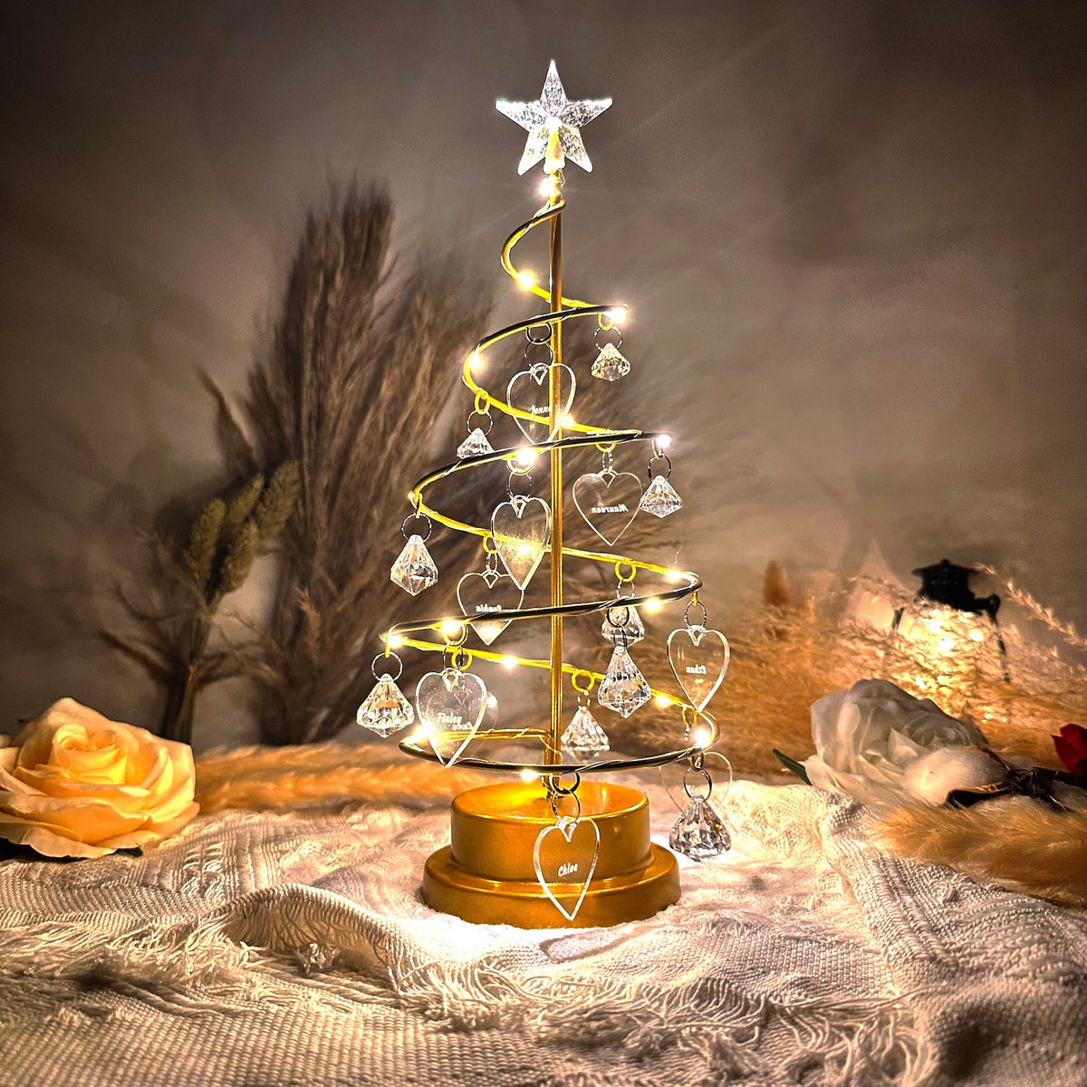 Árvore de Cristal LED - Personalizável | Minha Família Sagrada - Últimas Unidades na Promoção