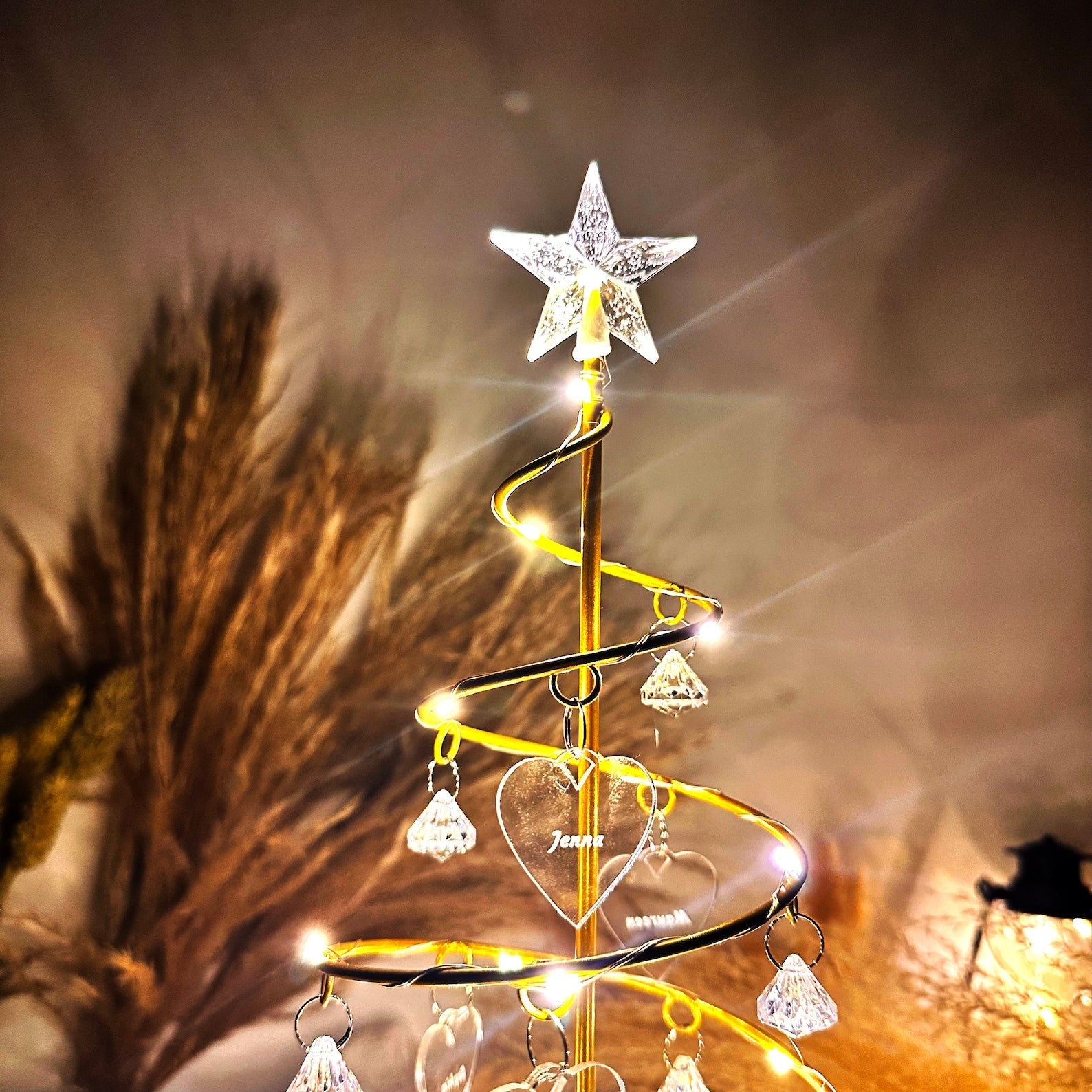 Árvore de Cristal LED - Personalizável | Minha Família Sagrada - Últimas Unidades na Promoção